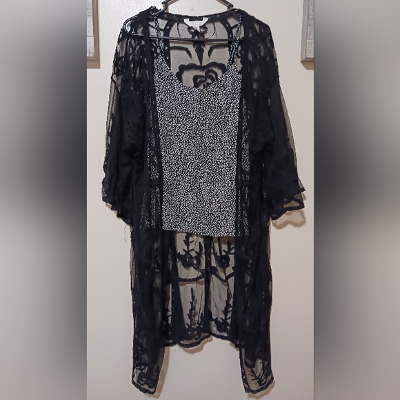 Womens Tank Top & Long Lace Overthrow - Picture 1 of 2